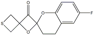 Sulfur, [2-(6-fluoro-3,4-dihydro-2H-1-benzopyran-2-yl)-2-oxoethylidene]dimethyloxo- 结构式