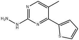 2-hydrazino-5-methyl-4-(2-thienyl)pyrimidine 结构式