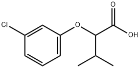 2-(3-氯苯氧基)-3-甲基丁酸 结构式