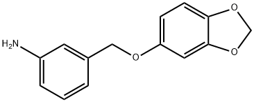 3-[(1,3-二氧杂茚烷-5-氧基)甲基]苯胺 结构式