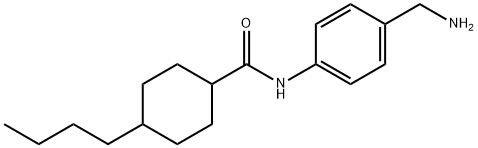 N-[4-(氨基甲基)苯基]-4-丁基环己烷-1-甲酰胺 结构式