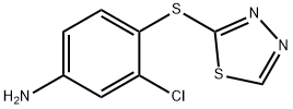 3-氯-4-(1,3,4-噻二唑-2-基巯基)苯胺 结构式