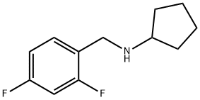 N-[(2,4-二氟苯基)甲基]环戊胺 结构式