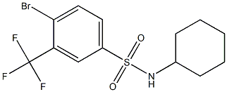 4-Bromo-N-cyclohexyl-3-(trifluoromethyl)benzenesulfonamide 结构式