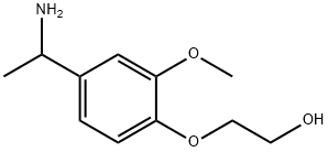 2-[4-(1-氨基乙基)-2-甲氧基苯氧基]乙醇 结构式