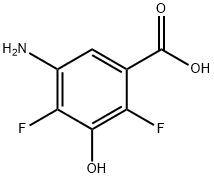 5-氨基-2,4-二氟-3-羟基苯甲酸 结构式
