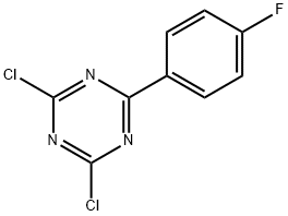 2,4-Dichloro-6-(4-fluorophenyl)-1,3,5-triazine 结构式