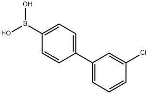 B-(3'-Chloro[1,1'-biphenyl]-4-yl)boronic acid 结构式