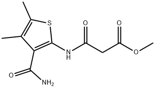 methyl 3-{[3-(aminocarbonyl)-4,5-dimethyl-2-thienyl]amino}-3-oxopropanoate 结构式