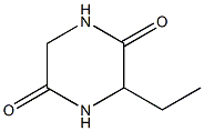 3-乙基哌嗪-2,5-二酮 结构式