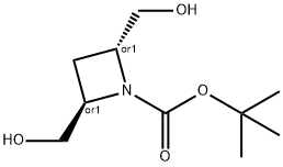 tert-butyl (2S,4S)-2,4-bis(hydroxymethyl)azetidine-1-carboxylate 结构式