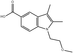 1-(2-甲氧基乙基)-2,3-二甲基-1H-吲哚-5-羧酸 结构式