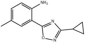 2-(3-环丙基-1,2,4-噁二唑-5-基)-4-甲基苯胺 结构式