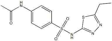 N-(4-{[(5-ethyl-1,3,4-thiadiazol-2-yl)amino]sulfonyl}phenyl)acetamide 结构式