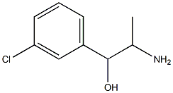 2-氨基-1-(3-氯苯基)丙-1-醇 结构式