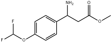 3-氨基-3-[4-(二氟甲氧基)苯基]丙酸甲酯 结构式