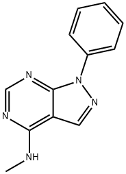 N-甲基-1-苯基-1H-吡唑并[3,4-D]嘧啶-4-胺 结构式