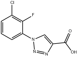 1-(3-氯-2-氟苯基)-1H-1,2,3-三唑-4-羧酸 结构式