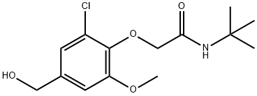 N-tert-butyl-2-[2-chloro-4-(hydroxymethyl)-6-methoxyphenoxy]acetamide 结构式