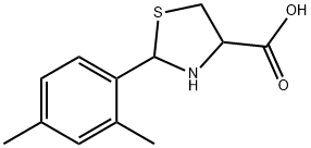 2-(2,4-二甲基苯基)-1,3-噻唑烷-4-羧酸 结构式