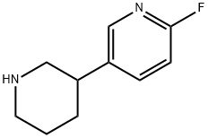 2-fluoro-5-piperidin-3-ylpyridine 结构式