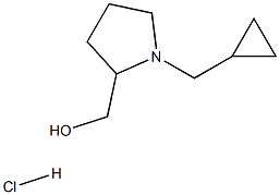 [1-(cyclopropylmethyl)-2-pyrrolidinyl]methanol hydrochloride 结构式