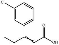 3-(3-chlorophenyl)pent-2-enoic acid 结构式