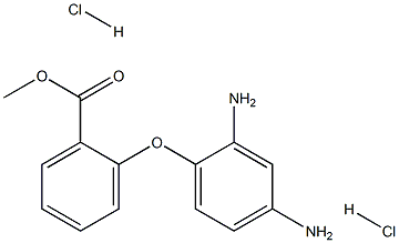 methyl 2-(2,4-diaminophenoxy)benzoate dihydrochloride 结构式