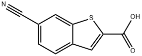 6-氰基苯并噻吩-2-甲酸 结构式