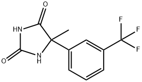 5-甲基-5-[3-(三氟甲基)苯基]咪唑烷-2,4-二酮 结构式