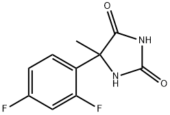 5-(2,4-二氟苯基)-5-甲基咪唑烷-2,4-二酮 结构式