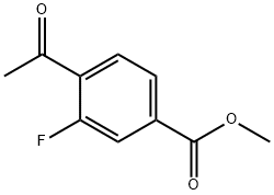 4-乙酰基-3-氟苯甲酸甲酯 结构式