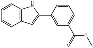 BENZOIC ACID, 3-(1H-INDOL-2-YL)-METHYL ESTER 结构式