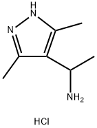 1-(3,5-dimethyl-1H-pyrazol-4-yl)-1-ethanamine hydrochloride 结构式