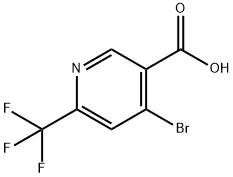 4-溴-6-三氟甲基烟酸 结构式