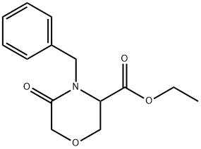 4-苄基-5-氧代吗啉-3-甲酸乙酯 结构式