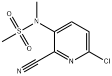 N-(6-chloro-2-cyanopyridin-3-yl)-N-methylmethanesulfonamide 结构式