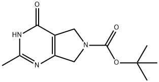 叔丁基2-甲基-4-氧代-3,4,5,7-四氢-6H-吡咯[3,4-D]嘧啶-6-羧酸酯 结构式