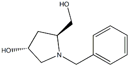 (3R,5S)-1-Benzyl-5-hydroxymethyl-pyrrolidin-3-ol 结构式