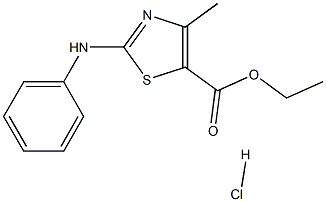 4-甲基-2-(苯基氨基)-1,3-噻唑-5-羧酸乙酯盐酸盐 结构式