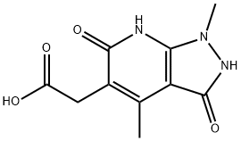 2-{1,4-dimethyl-3,6-dioxo-1H,2H,3H,6H,7H-pyrazolo[3,4-b]pyridin-5-yl}acetic acid 结构式