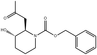 (2R,3S)-benzyl 3-hydroxy-2-(2-oxopropyl)piperidine-1-carboxylate 结构式