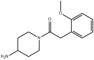 1-(4-氨基哌啶-1-基)-2-(2-甲氧基苯基)乙酮 结构式