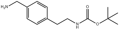 叔-丁基 N-{2-[4-(氨基甲基)苯基]乙基}氨基甲酯 结构式