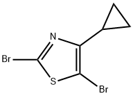 2,5-Dibromo-4-(cyclopropyl)thiazole 结构式