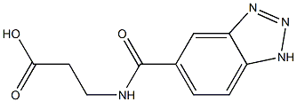 3-(1H-1,2,3-苯并三唑-5-基甲酰胺)丙酸 结构式