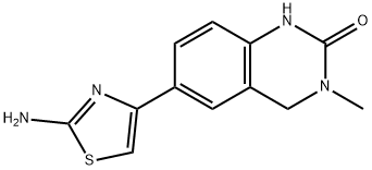 6-(2-氨基-1,3-噻唑-4-基)-3-甲基-1,2,3,4-四氢喹唑啉-2-酮 结构式