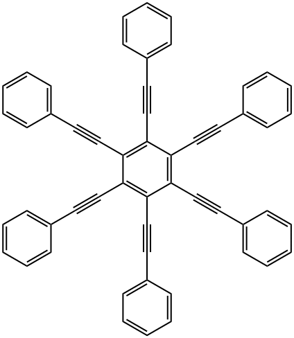 六(苯基乙炔基)苯 结构式