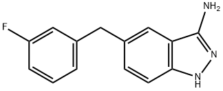 5-(3-氟苄基)-1H-吲唑-3-胺 结构式