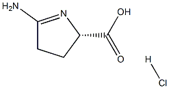 (S)-5-AMINO-3,4-DIHYDRO-2H-PYRROLE-2-CARBOXYLIC ACID HYDROCHLORIDE 结构式